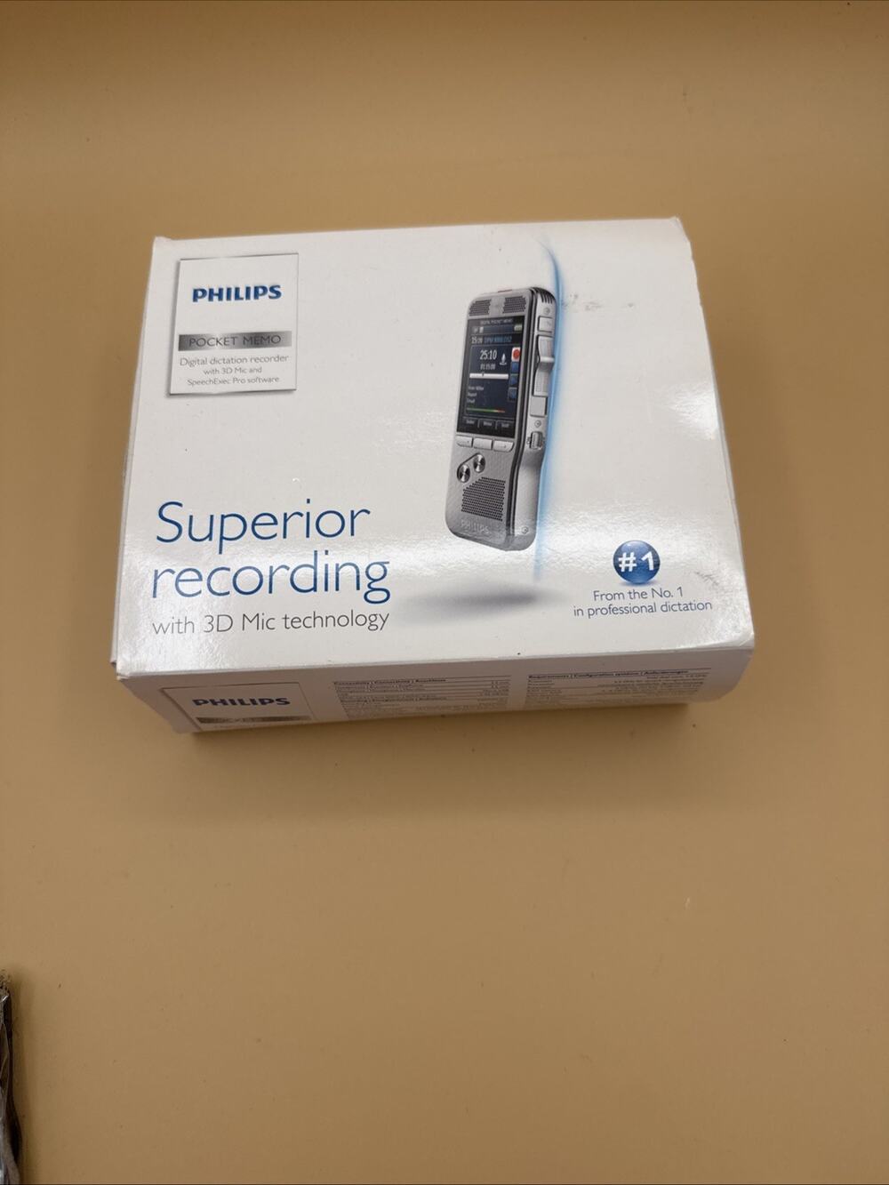 Philips DPM8000 Digital Pocket Memo Dictation Recorder No Battery Parts Only